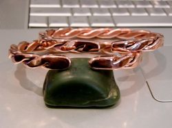 Two copper bracelets